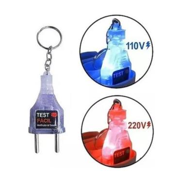 Imagem de Chaveiro Tomada Identificador Voltagem 110/220v - RPC