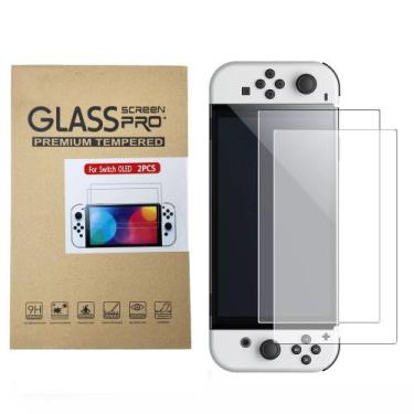 Imagem de Protetor de tela Switch OLED, película de tela HD transparente tempera