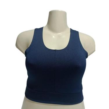 Imagem de Top Cropped Nadador Plus Size G1 G2 G3 G4 Academia Grosso Fitness Femi