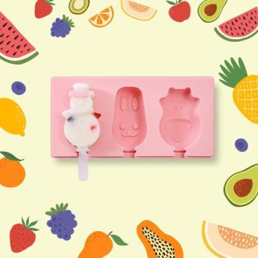 Imagem de Forma para picolé - sorvete caseiro - forminha de silicone (modelo Ros