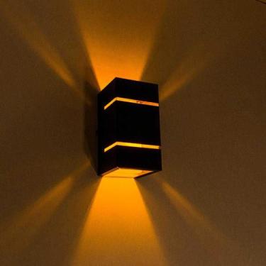 Imagem de Arandela 2 Focos E Frisos Externa Parede Muro Slim MARROM St427 - Star