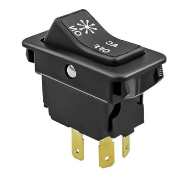 Imagem de AUGREX Interruptor liga/desliga de ar condicionado de 5 pinos A/C adequado para caminhão Peterbilt 335 355 378 379 385 substituir 832-0001-000