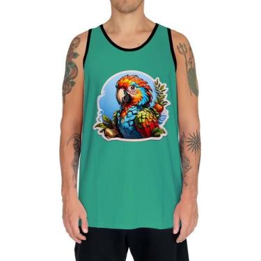 Imagem de Camiseta Regata Tshirt Sticker Arara Colorida Ave Natureza 1 - Enjoy S