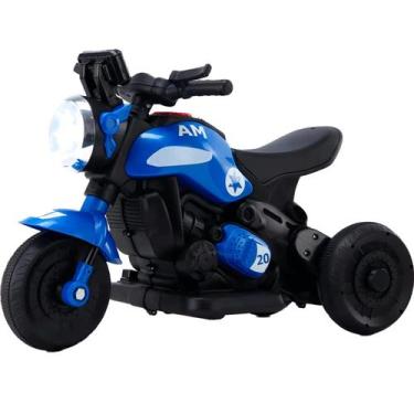Imagem de Triciclo Eletrico BangToys Minha Primeira Moto Happly Azul 6V - Bang T