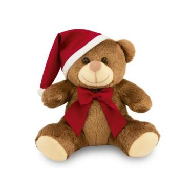 Imagem de Ursinho de Pelúcia Papai Noel 20cm - Toybrink, Marrom