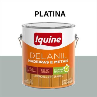 Imagem de Tinta Esmalte Madeira e Metais Ultra Resistivo 3L - Iquine, Platina