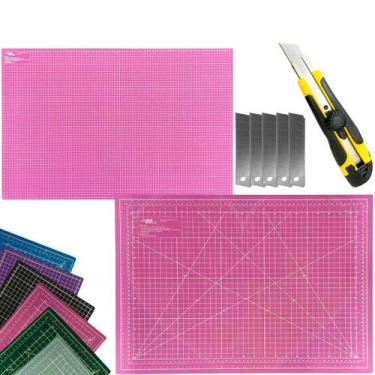 Imagem de Base Tabua de Corte Artesanato Patchwork Scrapbook Placa Cortes A2 Dup