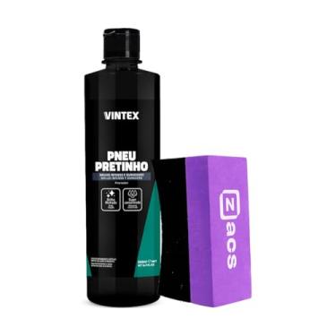 Imagem de Kit Pneu Pretinho Vintex Aplicador Carro Moto Vonixx 500ml