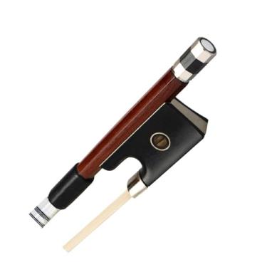 Imagem de Tamanho padrão 4/4 arco de violino brasileiro arco de madeira vermelha pele de carneiro aperto mongol crina acessórios para violino Arco violino prático
