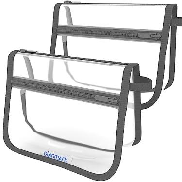 Imagem de Olanmark 2 Pack TSA Approved Toiletry Bag - Quart Size Travel Bag for Toiletries - Reusable Clear Bag for Liquids - 311 Compliant Airplane Bag Gray