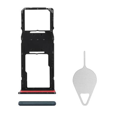 Imagem de BESJMYT Substituição para bandeja de cartão SIM Samsung Galaxy A04 (versão SIM único) Adaptador de suporte de slot de bandeja de cartão verde com ejetor de agulha para A04 SM-A045F