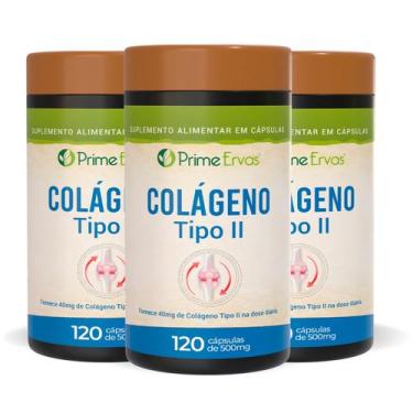 Imagem de Kit 3 Colágeno Tipo 2 120 cápsulas Prime Ervas