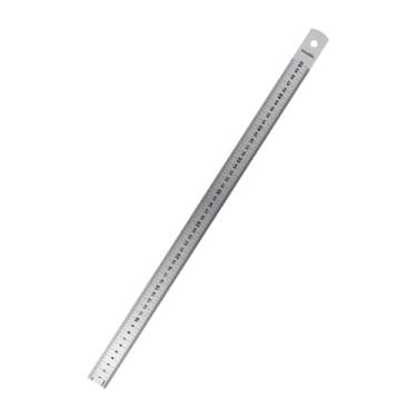 Imagem de ＡＷＨＡＯ Régua de aço inoxidável MM REVISÃO de REVISÃO PORTÁVEL FERRAMENTAS de DESENHO REVISÃO DO REVISÃO de RECURTOREIROS, 50cm