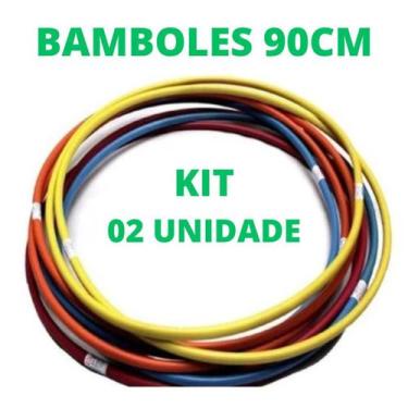 Imagem de Kit Bambolês Infantil Exercicios Fitness Colorido 90cm Reforçado - BAM