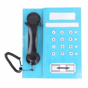 Imagem de Modelo de Telefone retrô, Simulação de Telefone Antigo Inovador, Decoração de Modelo de Telefone Vintage para Dramatização, Adereços de Fotografia, Decoração de Casa (Azul)