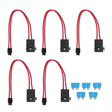 Imagem de GRCFUMO 5 peças conector de suporte de carro, mini extensão de fio resistente, conector de circuito automotivo profissional para veículo atm 20A 16Awg (Ângulo plano ACD 10,9 mm)