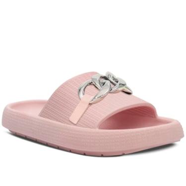Imagem de Chinelo Estilo Nuvem Nº 25 ao 40 Sandalia Moda Feminina Menina Slide Corrente 12.120 (Rosa, BR, Criança de 9 a 12 anos, Numérico, 36)