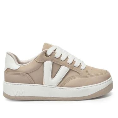 Imagem de Tênis Feminino Via Marte Casual Nobuck Bege/Off White, Bege, 38