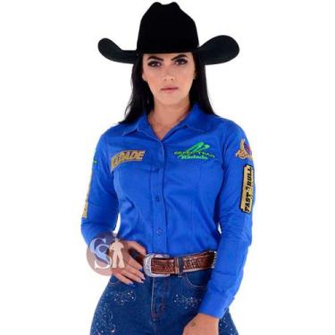 Imagem de Camisa radade feminina country várias cores, Royal, EGG