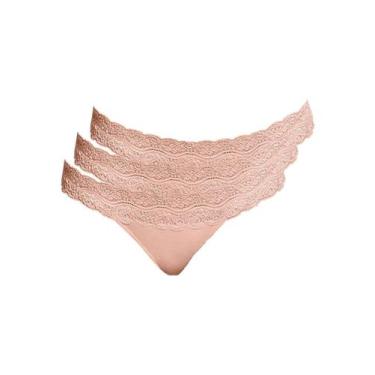 Imagem de Kit com 3 Calcinhas Biquíni Hope L 35320, Bege, M