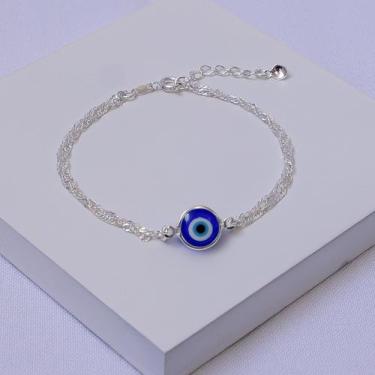 Imagem de Pulseira Folheada a Prata Olho Grego - Ralifla Semijoias
