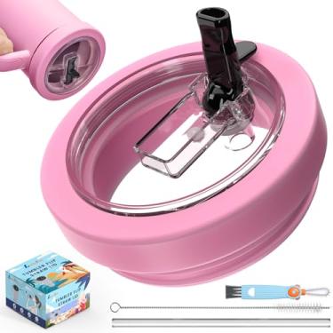 Imagem de Tampa flip de canudo à prova de vazamento de 850 g para Stanley Quencher, substituição de tampa de copo de 850 g para acessórios de copo Stanley, tampas de copo de silicone sem derramamento para copo