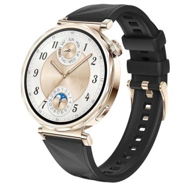Imagem de DEALELE Pulseiras de substituição compatíveis com Huawei Watch GT5 Pro 42 mm / GT5 41 mm / GT4 41 mm/Garmin Venu 3S / Forerunner 265S / Fossil Gen 6, pulseira de silicone macio de cristal de gelo de