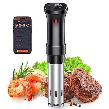Imagem de chefess Máquina Sous Vide Wi-Fi, Circulador de imersão de fogão Sous-Vide de 1100 Watts com receitas predefinidas no aplicativo, imersão térmica, aquecimento rápido com temporizador e melhor presente