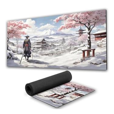 Imagem de Mouse Pad Gamer Cultura Japonesa Premium fundo de borracha 90x40cm 80x30cm 900x400 800x300 speed mousepad 90x40 80x30 (80x30, Casa na neve)