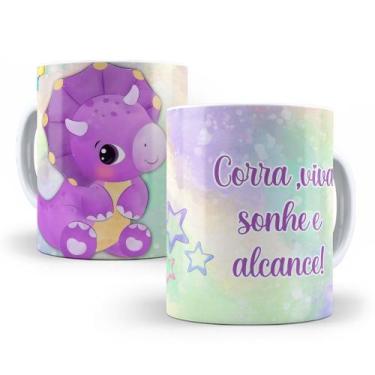 Imagem de Caneca de Cerâmica 325ml Dinossauro Motivacional - Mecolour