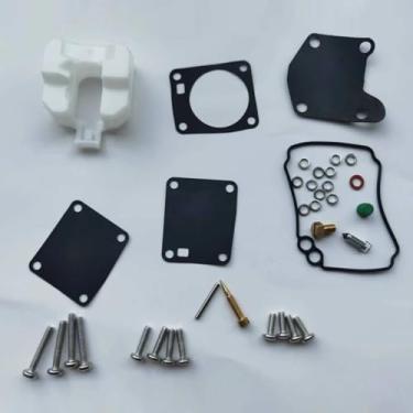 Imagem de CHAMPAN Kit de reparo de carburador para motores externos Yamaha 2 tempos 9,9HP 15HP MHS/L, 9,9HP 9,9F (E) MHS/L OME Nº 63V-W0093-01 63V-W0093-00 18-7058