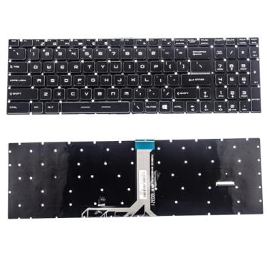 Imagem de QRFAX Teclado retroiluminado de substituição para laptop MSI GS75 Stealth GE75 Raider & MSI GP75 GL75 GL65 GP65 Leopard Series com teclado colorido RGB por tecla layout dos EUA