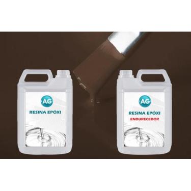 Imagem de Resina Epóxi 1Kg + Cor Solida Marrom Terra Ral8082 Ag Alta E - Resinas