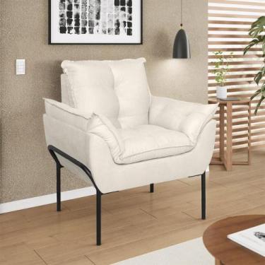 Imagem de Poltrona Decorativa Luxo Recepção Clínica Estética Preto - B Balaqui D