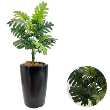 Imagem de Planta Artificial Bananinha Com Vaso Cone Polietileno Casa - PlantaImp