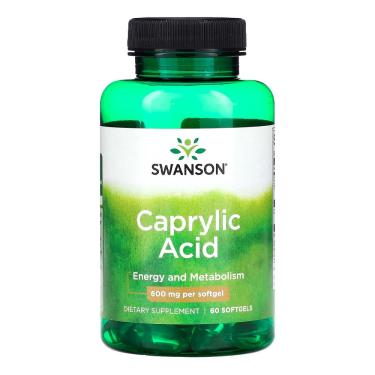 Imagem de Ácido Caprílico 600mg Swanson 60 Softgels Importado