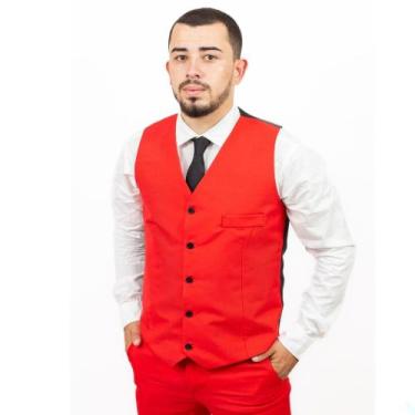 Imagem de Colete Social Masculino Linha Top Premium - Fressart, Vermelho, P