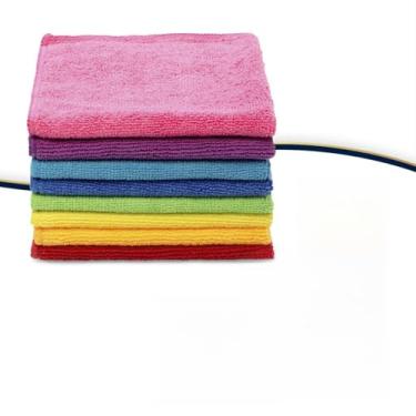 Imagem de Kit 10 Pano de Microfibra Multiuso Mágico Para Limpeza Pia, Vidros e Automovel Anti-risco 30x30cm