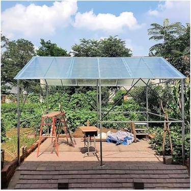 Imagem de YLFFFZZZ Folha de telhado de policarbonato resistente a raios UV película transparente de policarbonato folha de cobertura de jardinagem ao ar livre folha de fibra de vidro para estufa (tamanho: 100 x