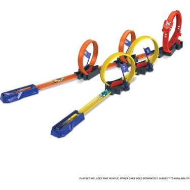 Imagem de Pista Hot Wheels Lets Race Action Multi Loop Action Race Off, Amarelo,