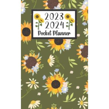 Imagem de 2023 2024 pocket planner For Purse Sunflower Lovers: 2 year Pocket Calendar January 2023 to December 2024 | 24 Months Monthly Planner & Organizer For ... Holidays | Sunflower Floral Pattern cover