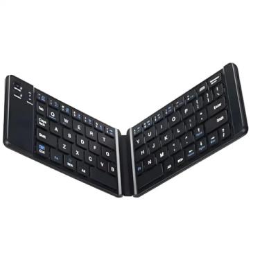 Imagem de Teclado Bluetooth Dobrável, Portátil, Compacto, Sem Fio, Preto