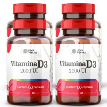 Imagem de Vitamina D3 2000 UI - 500mg com 60 cáps - 4 potes