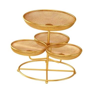 Imagem de ＫＬＫＣＭＳ Metal Fruit Basket Storage Storage Servando Bandejas Toçolas de Fruta Triered Tigela de Fruta para a cozinha da sala de estar
