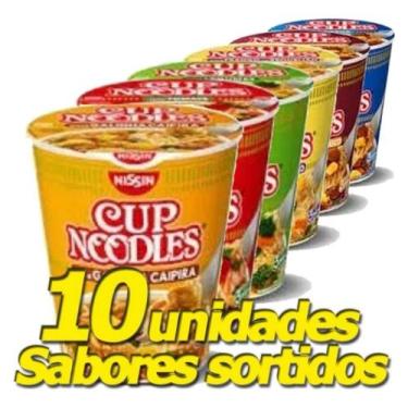 Imagem de Cup Noodles Kit Grande Com 10 Copos - Sabores Sortidos - Nissim