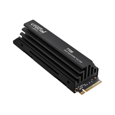 Imagem de Crucial SSD T700 4TB Gen5 NVMe M.2 com dissipador de calor - até 12.400 MB/s - DirectStorage ativado - CT4000T700SSD5 - jogos, fotografia, edição e design de vídeo - Unidade de estado sólido interna