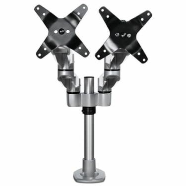 Imagem de Suporte de mesa StarTech.com braço de monitor duplo – Premium – articulado – para monitores de 30,48 cm a 68,58 cm – Montagem ajustável VESA com monitor duplo – prata (ARMDUALPS)