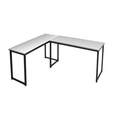 Imagem de Mesas Escrivaninha em L 140cm Mesa de Canto Ideal para Trabalho em Cas