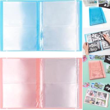 Imagem de Pacote com 2 adesivos grandes para armazenamento de fotos, álbum de carimbos e matrizes de corte, pasta organizadora de livros para armazenamento de cartões, faça você mesmo, scrapbook, suprimentos