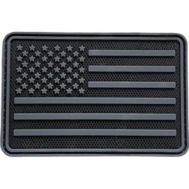 Imagem de Emblema da bandeira americana dos EUA – Patch de moral tático militar premium, adesivos de gancho e laço de borracha de PVC para mochilas, uniformes militares, jeans, jaquetas, coletes, chapéus e mais